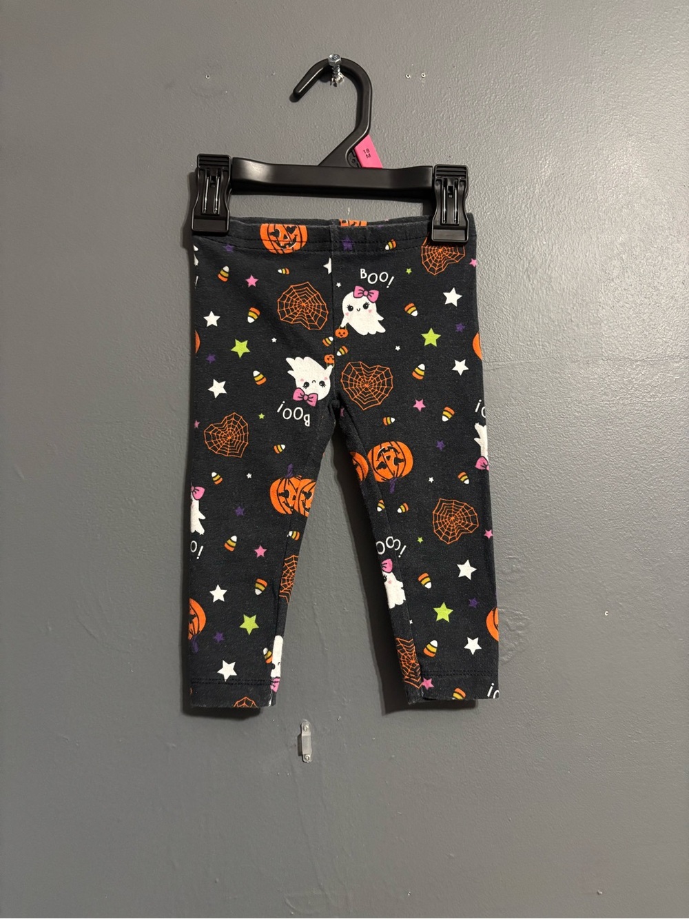 Celebrate! Halloween ghost pumpkin feminine spiderweb retro graphic leggings 12M